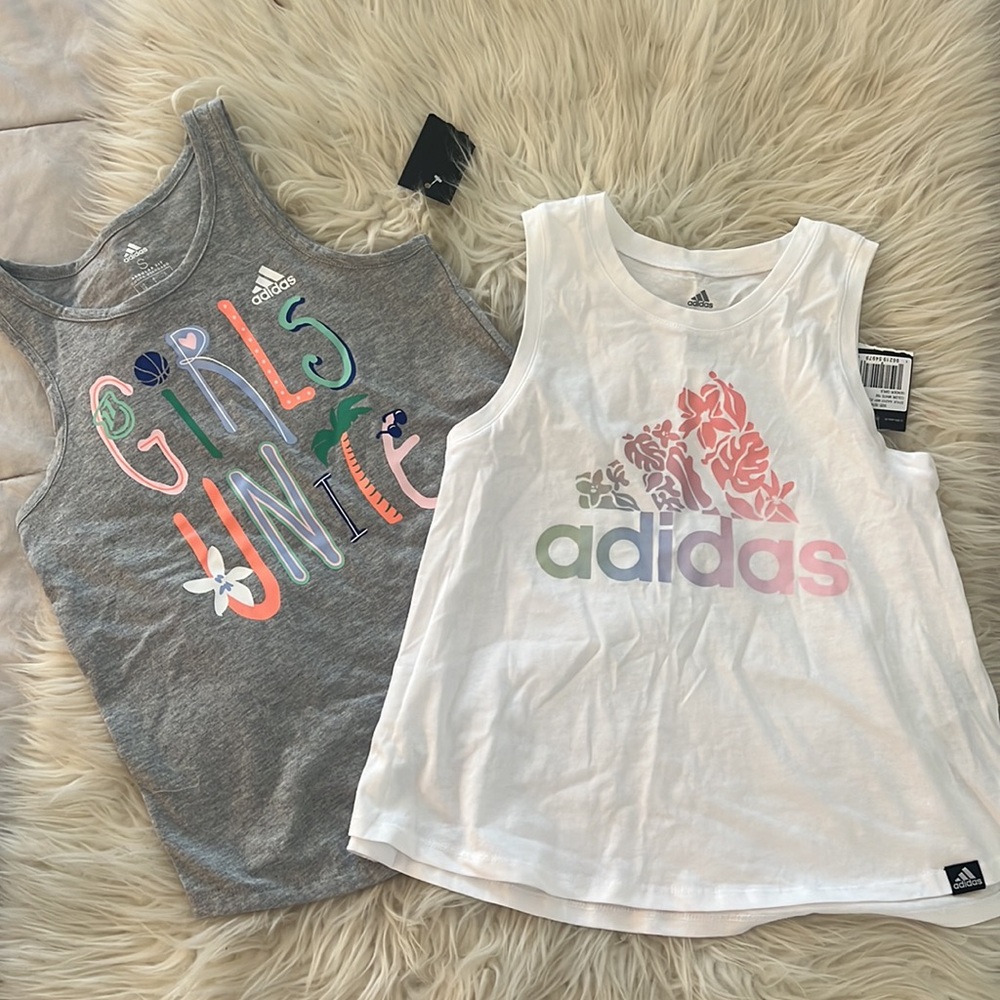 Girls Adidas Loose Tanks S(7/8) NWT